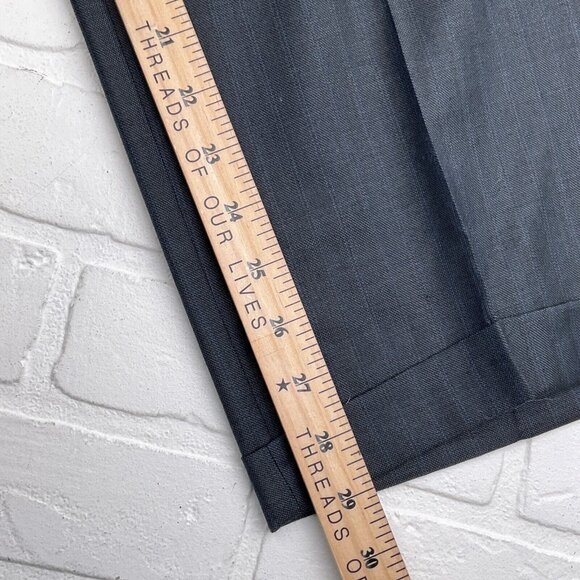 Pierre Cardin‎ Suit Men 42R 34Wx29L Gray Blue Stripe Wool South Africa Classic - Picture 16 of 16
